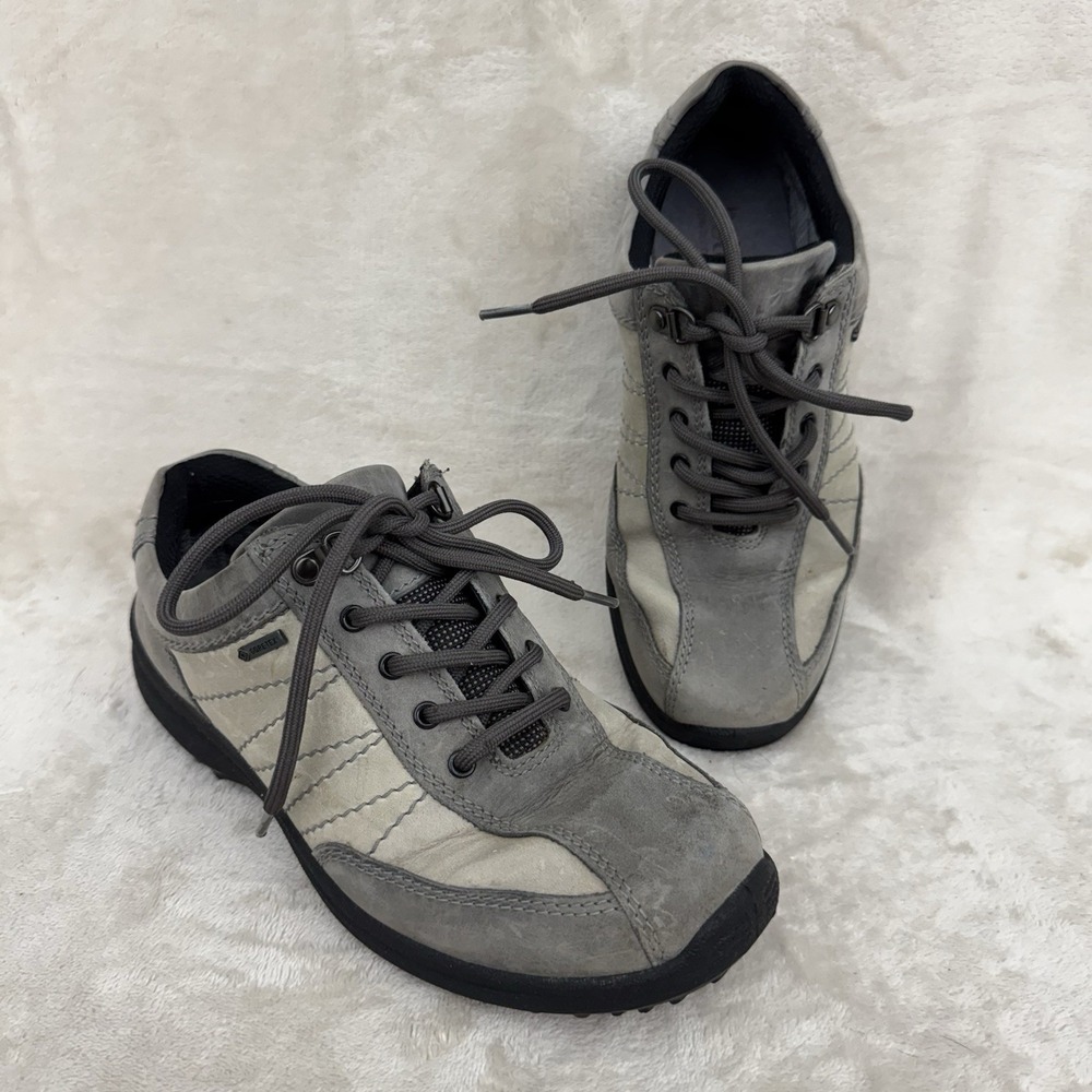 Hotter Mist GTX Women's 7.5 Gray Leather Gore-Tex Walking Shoes Made England